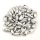 Rizo - Czech Glass Bead - Crystal Etched Silver - 2.5x6mm
