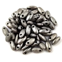 Rizo gyöngy - Crystal Etched Full Chrome - 2.5x6mm