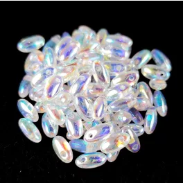 Rizo gyöngy - Crystal Full AB - 2.5x6mm