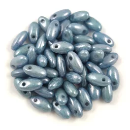 Rizo gyöngy - Chalk White Gray Luster - 2.5x6mm
