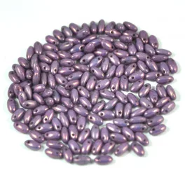 Rizo gyöngy-fehér lila vega lüszer-2,5x6mm