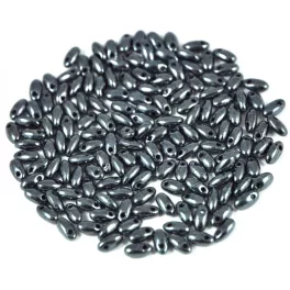 Rizo gyöngy - Hematit - 2.5x6mm
