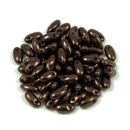 Rizo gyöngy- padlizsán bronz -2,5x6mm