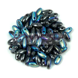 Rizo gyöngy-telt fekete ab - 2,5x6mm
