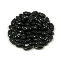 Rizo gyöngy-telt fekete-2,5x6mm