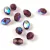 Czech Fire Polished Faceted Glass Bead - Amethyst AB - 6x4mm