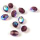 Czech Fire Polished Faceted Glass Bead - Amethyst AB - 6x4mm