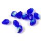 Czech Fire Polished Faceted Glass Bead - Sapphire AB - 6x4mm