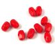 Czech Fire Polished Faceted Glass Bead - Opaque Red - 6x4mm