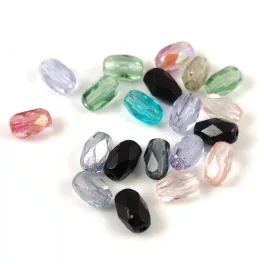 Czech Fire Polished Faceted Glass Bead - mix - 6x4mm