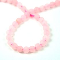 Rose quartz - round bead - 8mm - matt - strand 