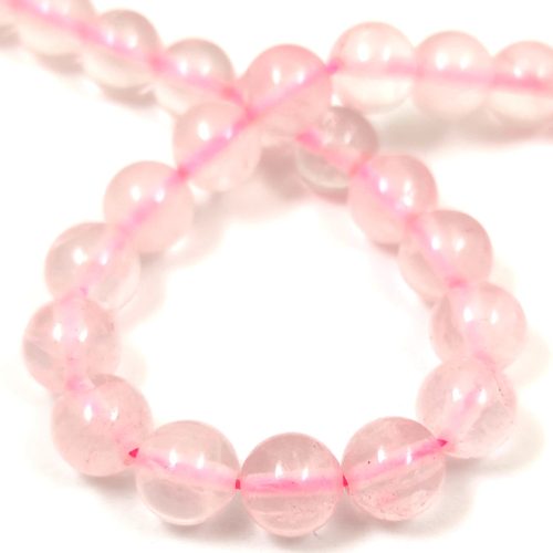 Rose quartz - round bead - 8mm - strand 