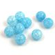 Crushed Glass Round Bead - Aqua - 8mm