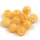 Crushed Glass Round Bead - Dark Peach - 8mm