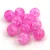 Crushed Glass Round Bead - Fuchsia - 8mm
