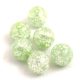 Crushed Glass Round Bead - Green - 8mm