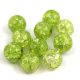 Crushed Glass Round Bead - Green - 8mm