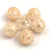 Crushed Glass Round Bead - Light Peach - 8mm