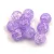 Crushed Glass Round Bead - Purple - 8mm