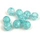Crushed Glass Round Bead - Turquoise Blue - 8mm