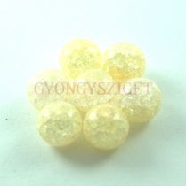 Roppantott üveg gyöngy - Yellow - 10mm