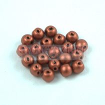 RounDuo gyöngy - Matt Metallic Copper - 4mm