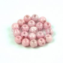 RounDuo gyöngy - Opaque White Pink Luster - 4mm