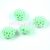 Műanyag alul fúrt rózsa gyöngy - Light Green - 14mm
