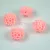 Plastic rose bead - Pink - 14mm