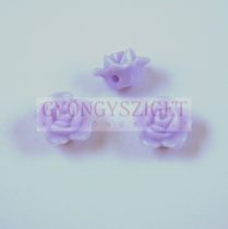 Műanyag alul fúrt rózsa gyöngy - Lavender - 12 x 7.5 mm