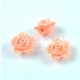 Plastic rose bead - Peach - 12 x 7.5 mm