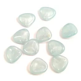   Rose Petal - Czech Glass Bead - Crystal Opal Aqua Luster - 8x7mm