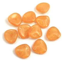   Rose Petal - Czech Glass Bead - Crystal Opal Peach Luster - 8x7mm
