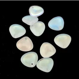 Rose Petal - Czech Glass Bead - Crystal Matt AB - 8x7mm