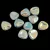Rose Petal - Czech Glass Bead - Opal White AB - 8x7mm