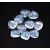 Rose Petal - Czech Glass Bead - opal crystal -8x7mm
