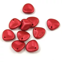 Rose Petal - Czech Glass Bead - Lavared - 8x7mm
