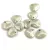 Rose Petal - Czech Glass Bead - Alabaster Light Green Luster - 8x7mm