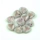 Préselt rózsaszirom gyöngy - Rose Petal - Alabaster Gray Terracotta - 8x7mm