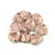 Préselt rózsaszirom gyöngy - Rose Petal -  alabaster rose terracotta -8x7mm