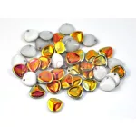Rose Petal - Czech Glass Bead gyöngy - alabaster sliperit -8x7mm