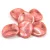 Rose Petal - Czech Glass Bead - Alabaster Pink Brown - 14x13mm