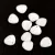 Rose Petal - Czech Glass Bead - Chalk White Pearl Luster - 8x7mm