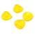 Rose Petal - Czech Glass Bead - Alabaster Vivid Yellow - 14x13mm