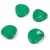 Rose Petal - Czech Glass Bead - Alabaster Vivid Green - 14x13mm