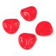 Rose petal gyöngy - Alabaster Vivid Red - 14x13mm