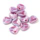 Rose Petal - Czech Glass Bead - Light Purple Violet Patina - 8x7mm