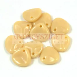 Rose Petal - Czech Glass Bead - opaque cream -8x7mm