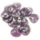 Rose Petal - Czech Glass Bead - Czech Glass Bead - Light Amethyst Silver Splash - 14x13mm