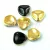 Rose Petal - Czech Glass Bead - Jet Amber - 14x13mm